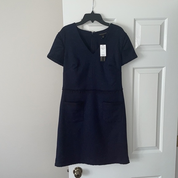 Banana Republic navy tweed shift dress - Picture 2 of 6